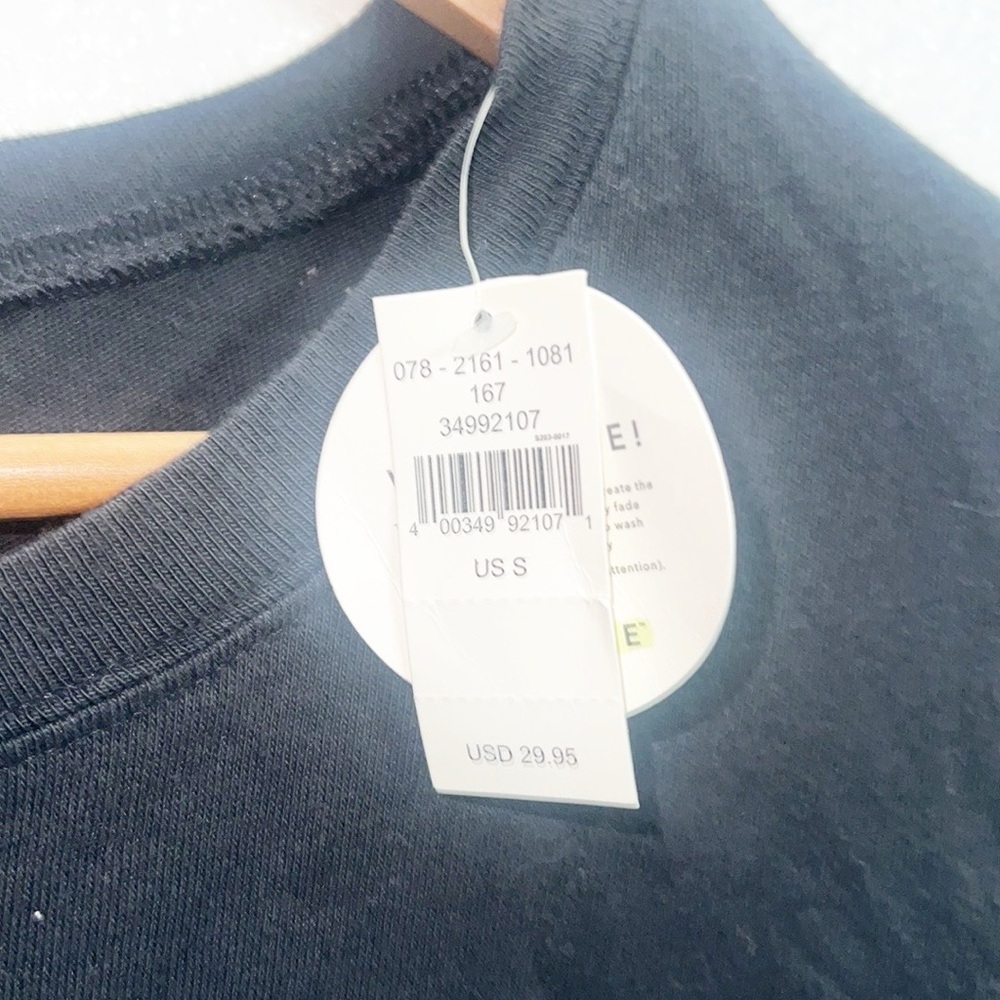 Offline By Aerie Cotton Black Tan Tie Dye Raw Hem Tie Front Short Sleeve Shirt - Picture 5 of 12